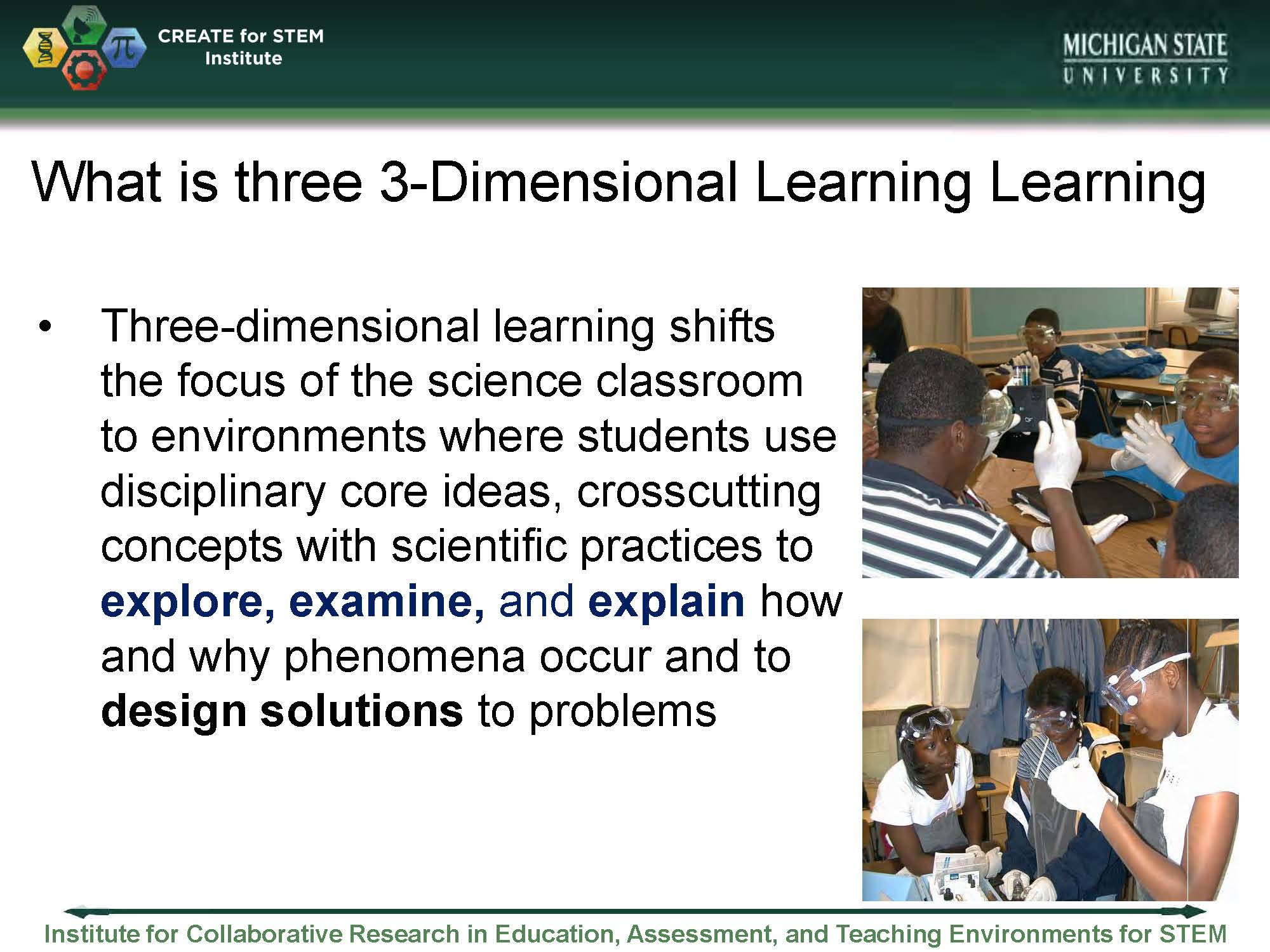 What Is Three Dimensional Learning Activate Learning