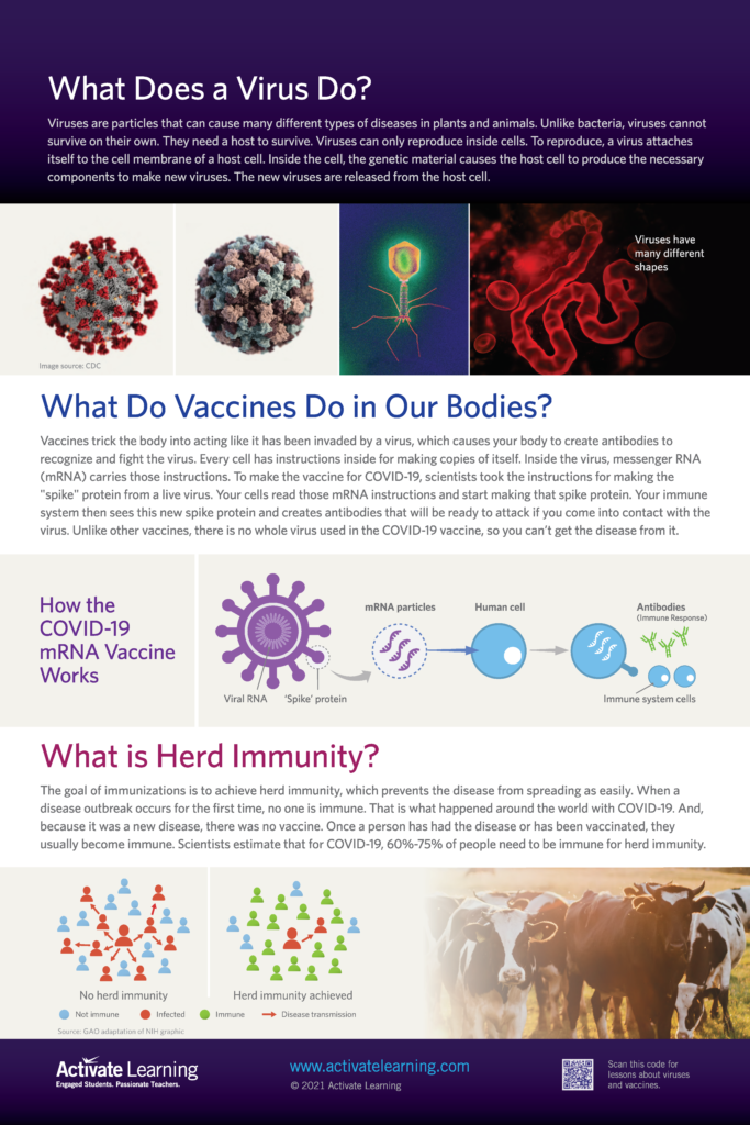 Teaching kids about viruses and vaccines free poster