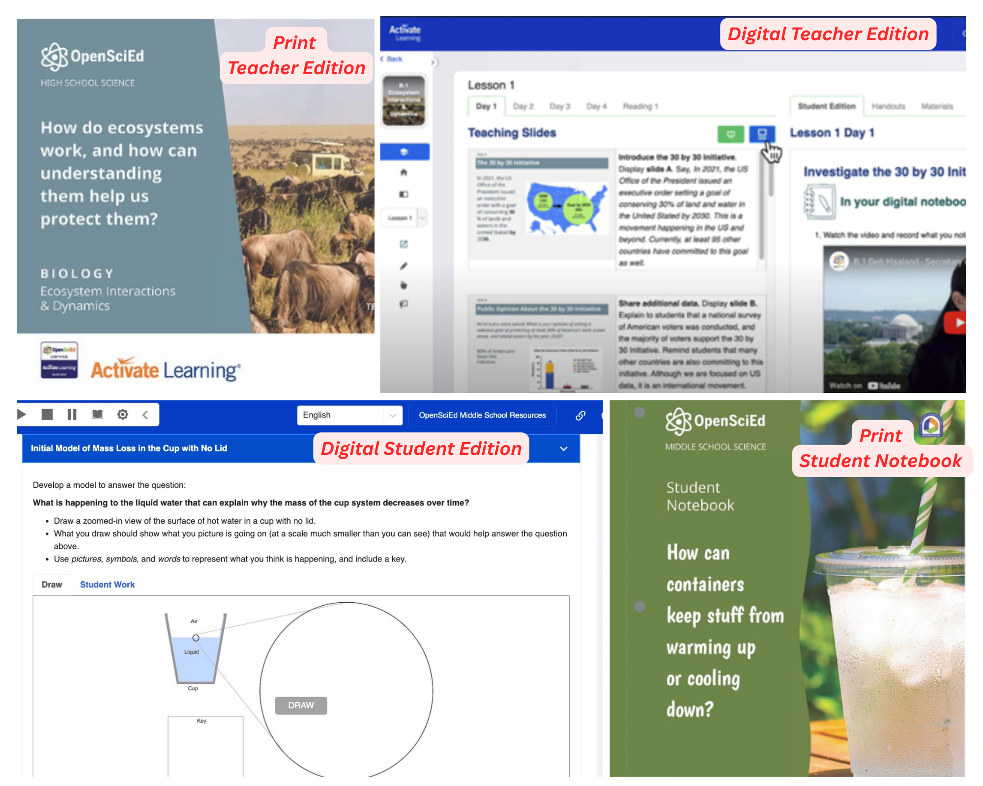 Activate Learning OpenSciEd Notebooks