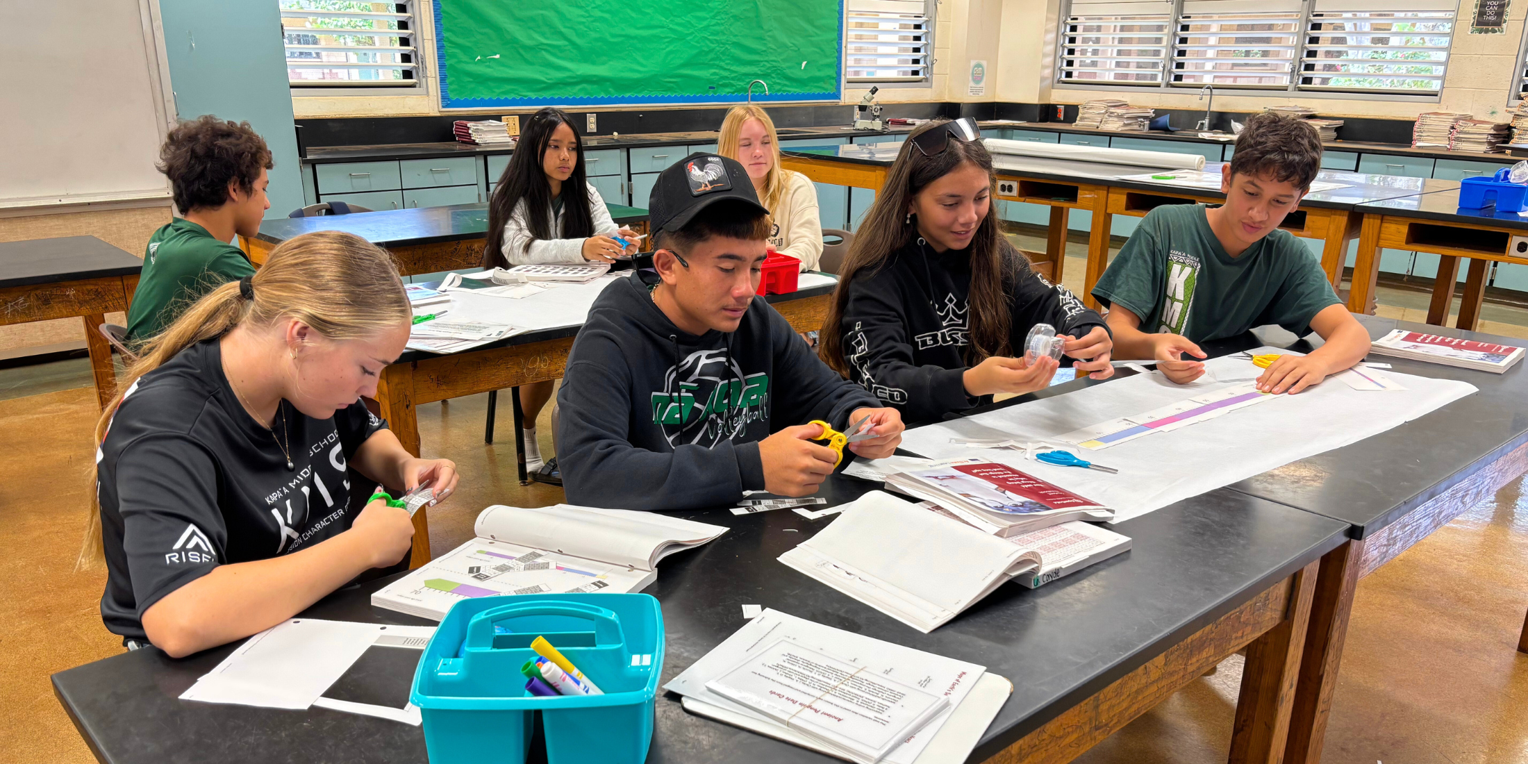 Kapaʻa Middle School Students in Science Class learning OpenSciEd